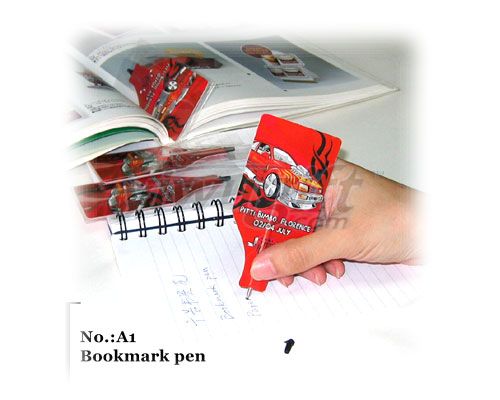 Ad. bookmark pen, picture