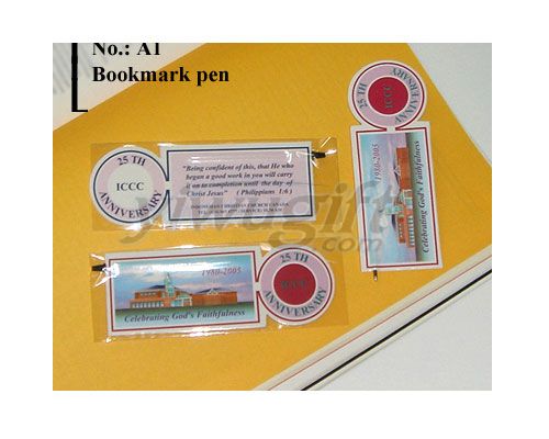 ad bookmark pen, picture