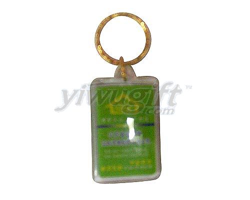 Plastic key ring, picture