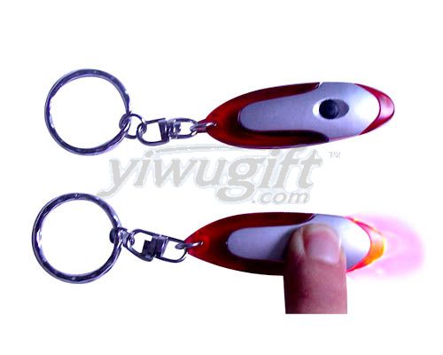 Keyring gift with a red light, picture