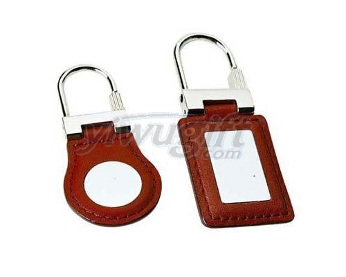 Leather key ring, picture