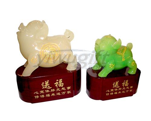 Resin fortune pig, picture