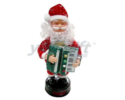 Accordian-playing Santa Claus, picture