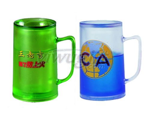 plastic advertising mug, picture
