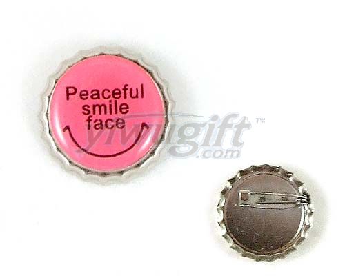 Tinplate badges, picture
