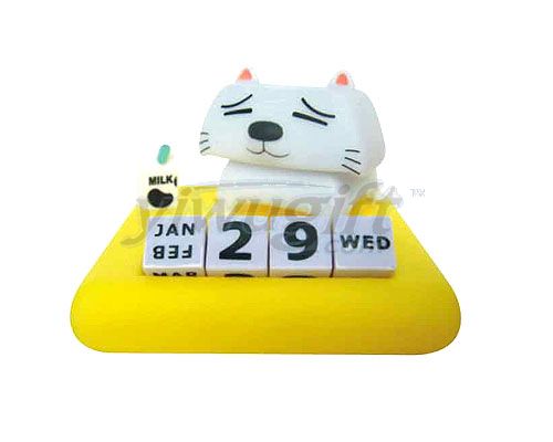 cat desk calendar, picture
