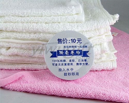 Promotional round magic towel, picture