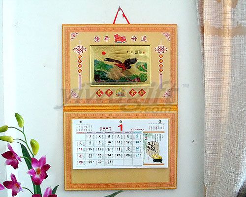 Wooden wall calendar, picture