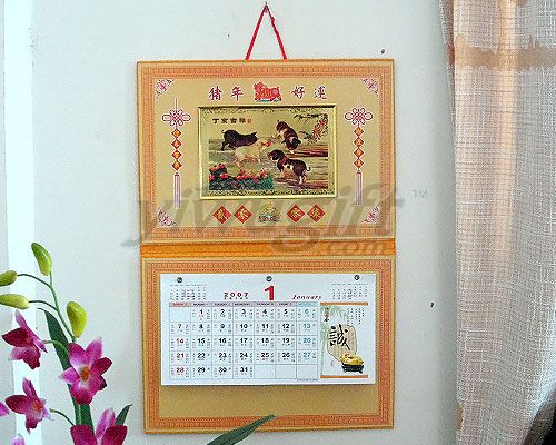 Exquisiite wall calendar, picture
