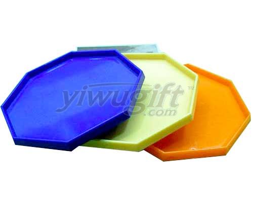 Square octagon cup mat, picture