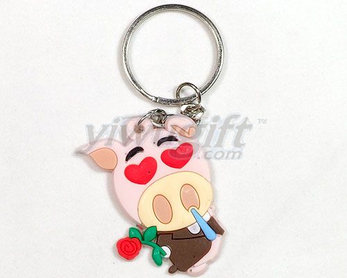 Piglet key ring, picture