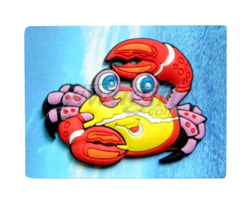 crab pvc rubberise fridge magnet, picture