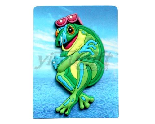 frog infante pvc rubberise fridge magnet