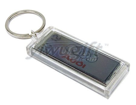 solar key chain with time, picture