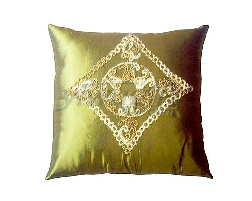 Rope embroidered pillow
