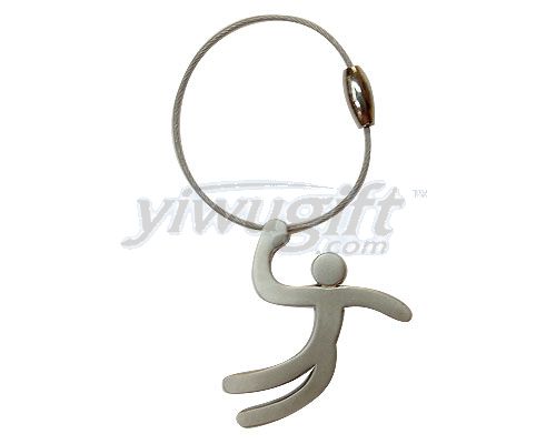 metal key chain, picture