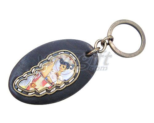 Leather  key chain, picture