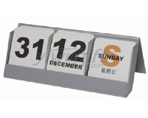 Metal calendar, picture