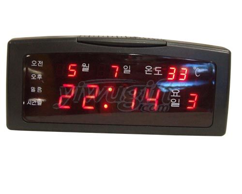 electronic desk clock, picture