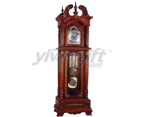 Rosewood grandfather  clock, picture