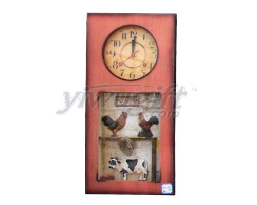 wood  craft clock, picture
