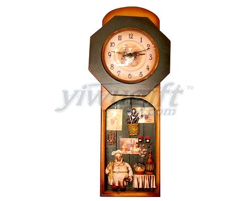 wood  craft clock, picture