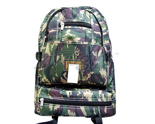 Camouflage backpack, picture