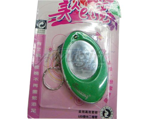 pocket mirror with plastic decoration, picture