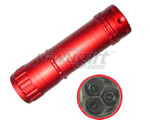 Aluminum alloy flashlight, picture