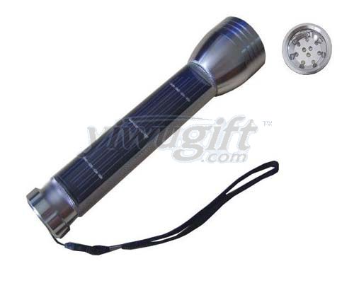 Solar energy flashlight, picture