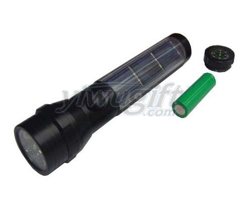 Solar energy flashlight, picture