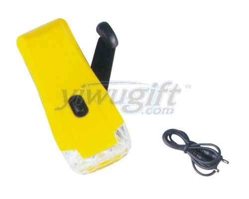 Hand operated flashlight, picture