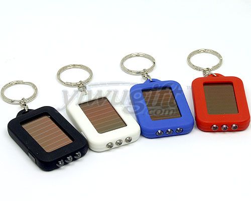 The solar energy key takes away the flashlight, picture