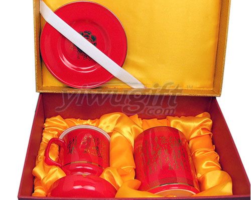 red china business set, picture