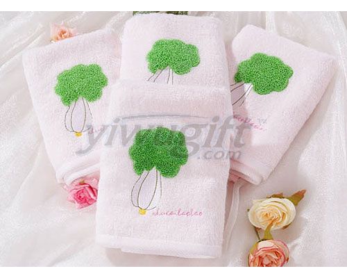 Bamboo textile fiber vegetables sentiment towel, picture