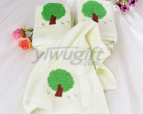 Bamboo textile fiber greenery towel, picture