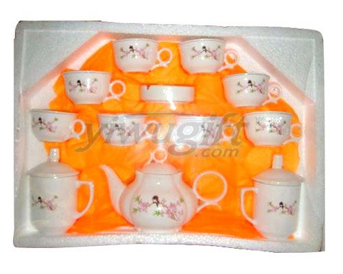 Ceramic tea set, picture
