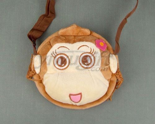 Yau giggle Monkey plush satchel (female), picture