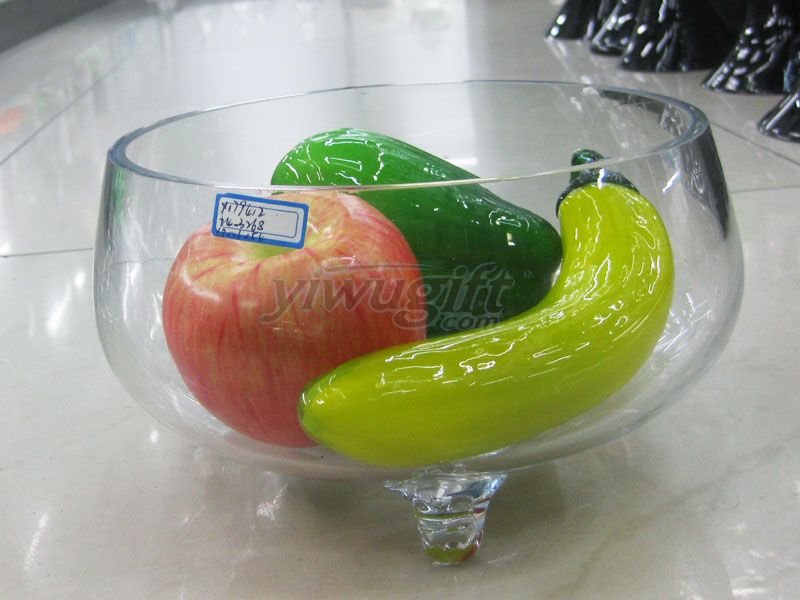 Glass fruit plate, picture