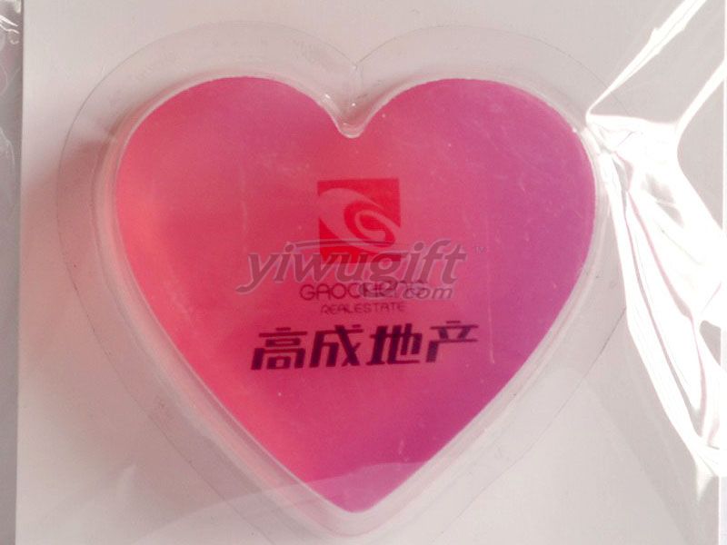 Heart-shaped soap ad, picture