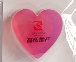 Heart-shaped soap ad